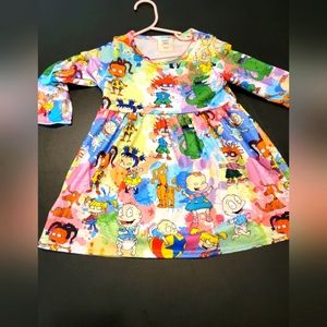 Size S Girls Dash of glitter Rugrats dress NWOT